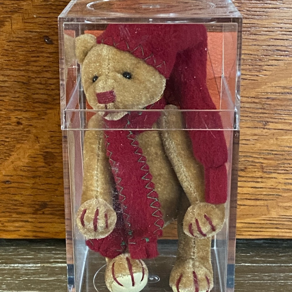 Stuffed Bear in Stocking Cap & Scarf